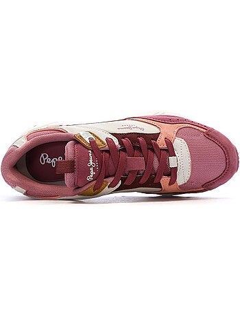 Sapatilhas pepe jeans marlon rosa/bege para mulher