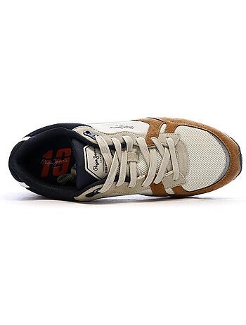 Sapatilhas pepe jeans x20 rise bege/camel para homem
