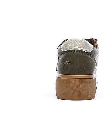 Sapatilhas plataforma kaki para mulher kaporal clovia