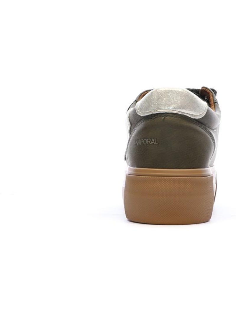 Sapatilhas plataforma kaki para mulher kaporal clovia Verde cáqui claro - Kiabi