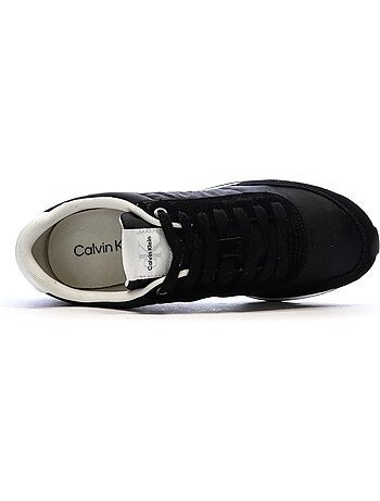 Sapatilhas Pretas Calvin Klein Jeans Retrô para Homem