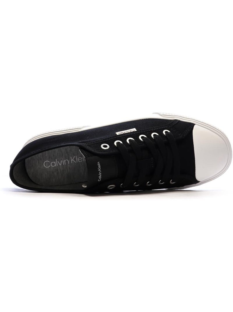 Sapatilhas pretas de atacadores calvin klein jeans para mulher Preto - Kiabi