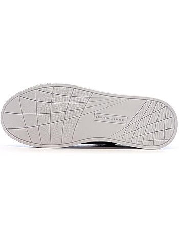 Sapatilhas Brancas de Homem Tommy Hilfiger Icon Court Lth Flag