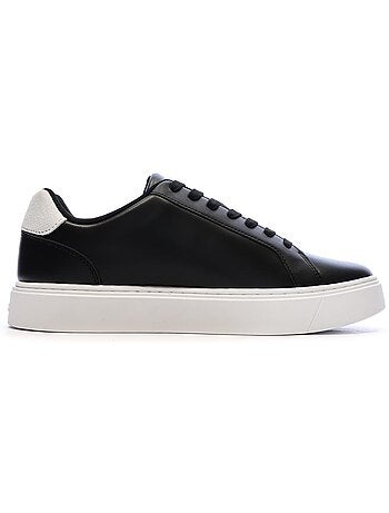 Sapatilhas Pretas Masculinas Calvin Klein Jeans Classic Cupsole com Atacadores