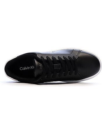 Sapatilhas Pretas Masculinas Calvin Klein Jeans Classic Cupsole com Atacadores