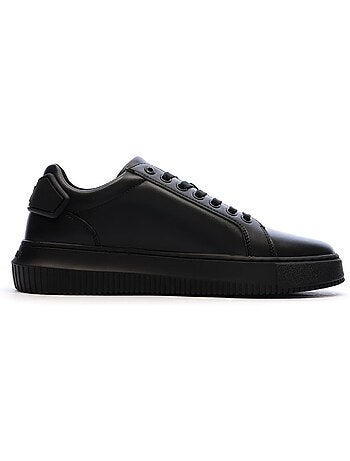 Sapatilhas Pretas Masculinas Calvin Klein Jeans Classic Cupsole com Atacadores