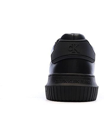 Sapatilhas Pretas Masculinas Calvin Klein Jeans Classic Cupsole com Atacadores