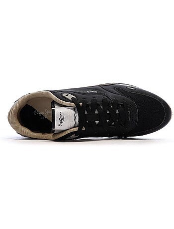 Sapatilhas pretas masculinas pepe jeans bexley