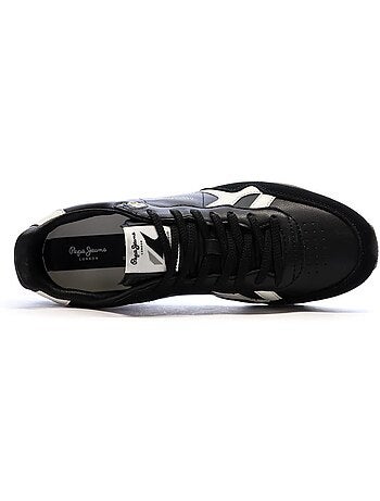 Sapatilhas Pretas Masculinas Pepe Jeans Brit Supra