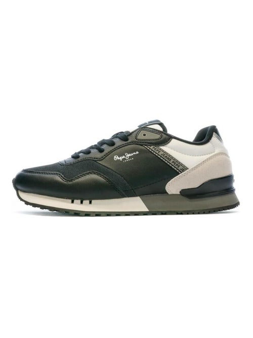 Sapatilhas pretas masculinas pepe jeans london bright m - Kiabi