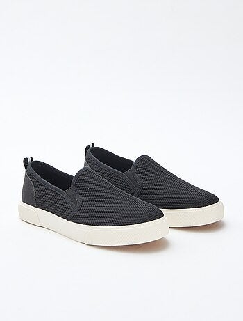 Sapatilhas baixas slip-on em malha lisa