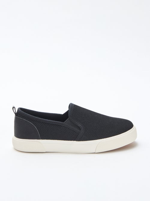 Sapatilhas rasas slip-on em malha lisa - Kiabi