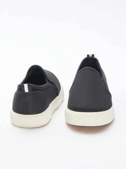 Sapatilhas rasas slip-on em malha lisa - Kiabi