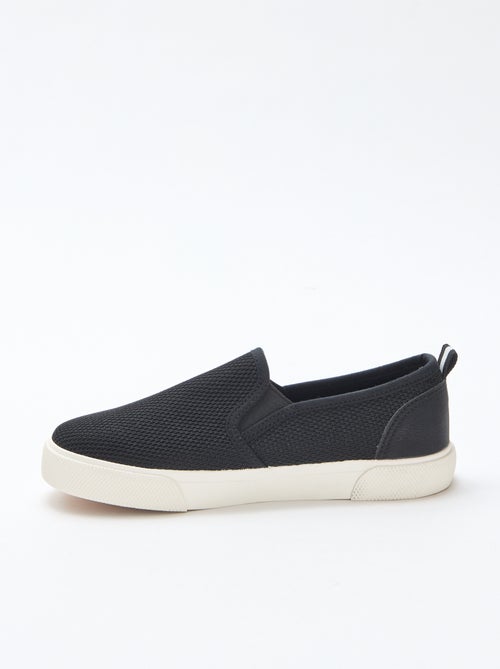 Sapatilhas rasas slip-on em malha lisa - Kiabi