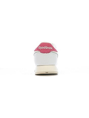 Sapatilhas reebok classic brancas e cor-de-rosa para mulher