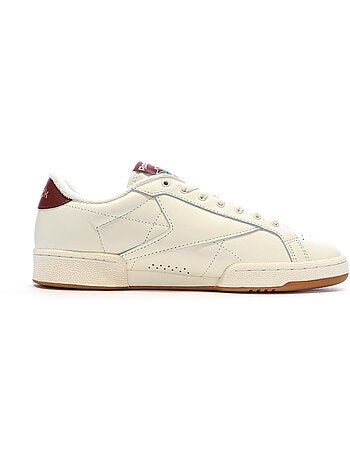 Sapatilhas reebok club grounds para homem branco/borgonha