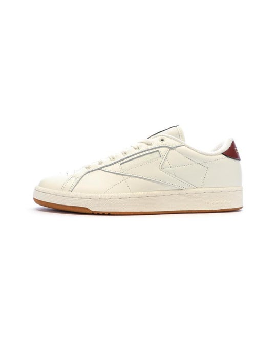 Sapatilhas reebok club grounds para homem branco/borgonha - Kiabi