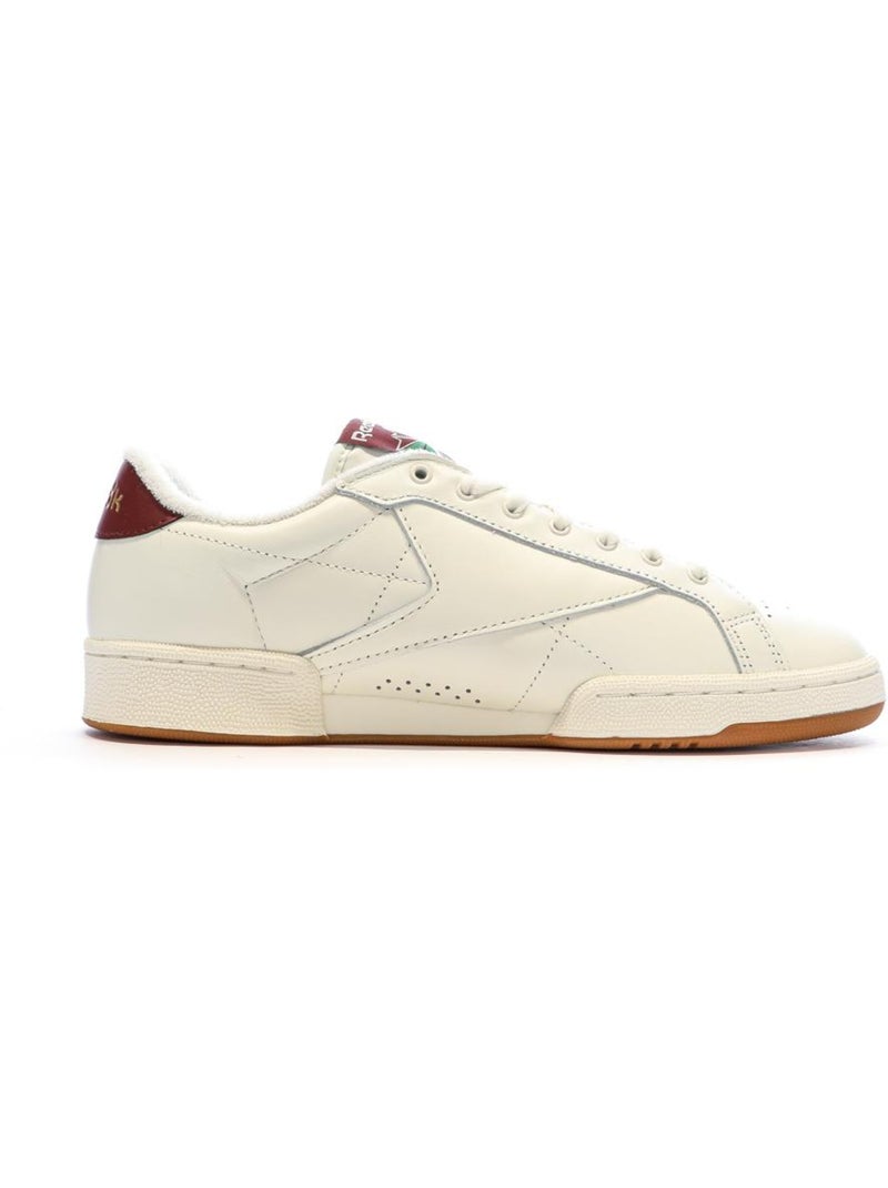 Sapatilhas reebok club grounds para homem branco/borgonha Branco - Kiabi