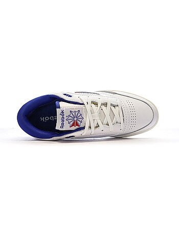 Sapatilhas reebok vintage brancas e azuis para homem