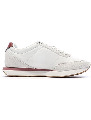 Sapatilhas Retro Calvin Klein Jeans para Mulher Branco/Vermelho