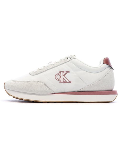 Sapatilhas Retro Calvin Klein Jeans para Mulher Branco/Vermelho - Kiabi