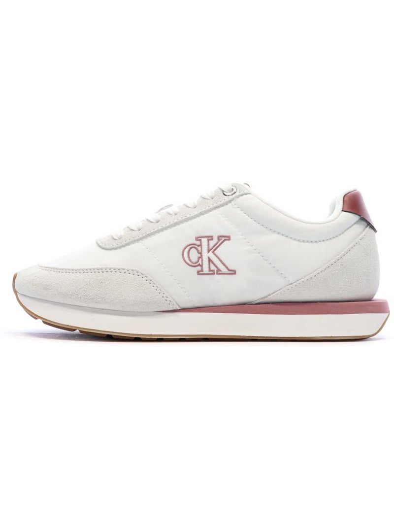 Sapatilhas Retro Calvin Klein Jeans para Mulher Branco/Vermelho Branco - Kiabi