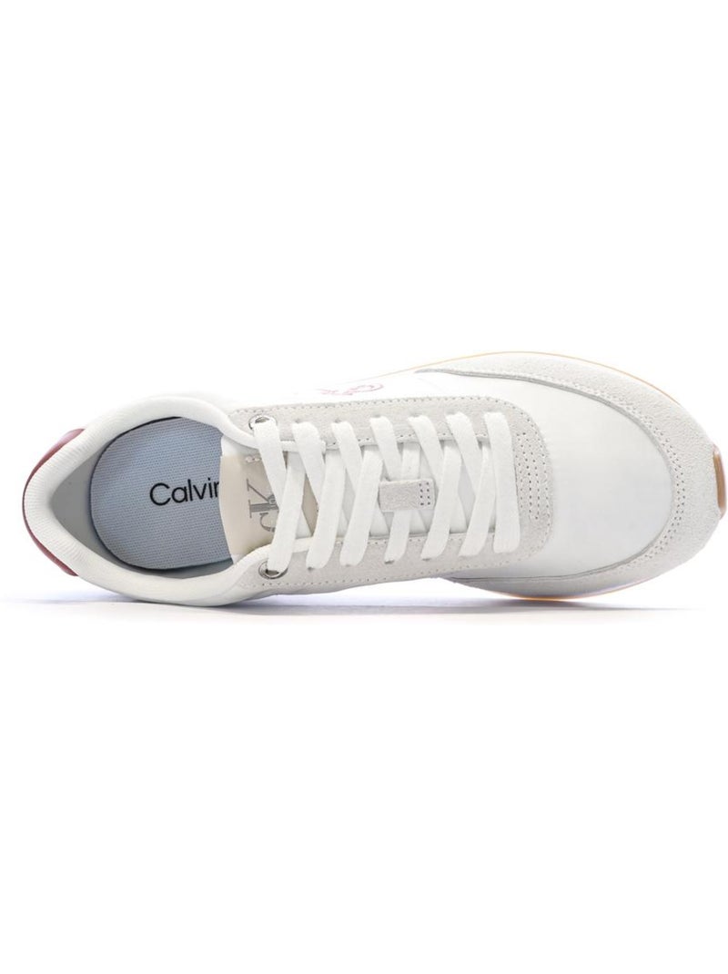 Sapatilhas Retro Calvin Klein Jeans para Mulher Branco/Vermelho Branco - Kiabi