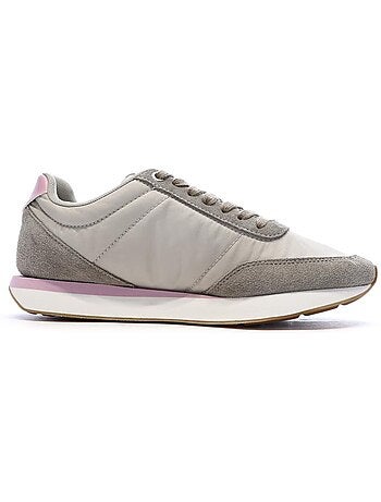 Sapatilhas Retro Calvin Klein Jeans para Mulher em Cinzento e Rosa