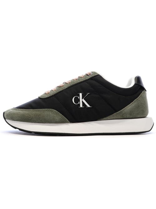 Sapatilhas Retro Calvin Klein Jeans para Mulher em Preto e Verde - Kiabi