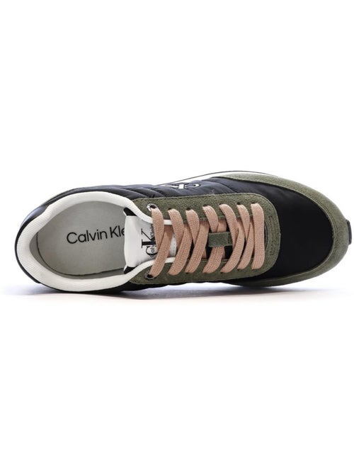 Sapatilhas Retro Calvin Klein Jeans para Mulher em Preto e Verde - Kiabi