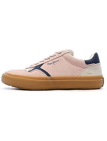 Sapatilhas Retro Pepe Jeans Travis para Mulher com Rosas
