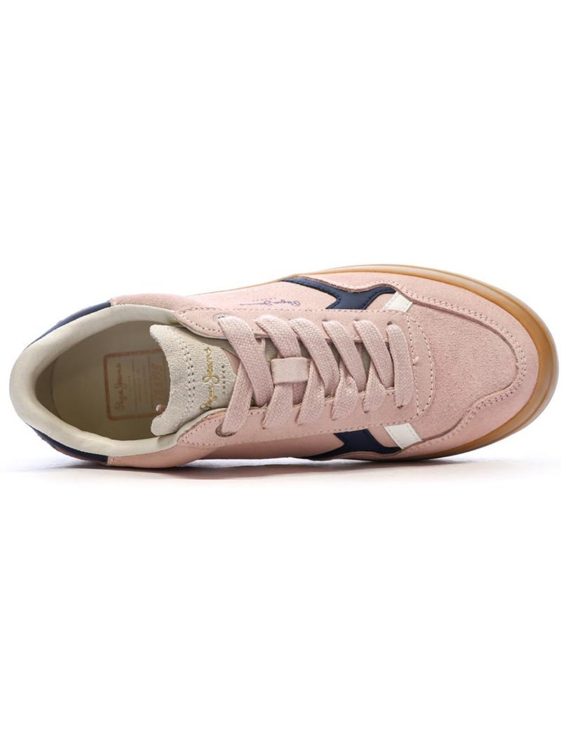 Sapatilhas Retro Pepe Jeans Travis para Mulher com Rosas Rosa - Kiabi
