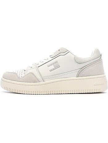 Sapatilhas Retro Tommy Hilfiger para Mulher em Branco e Bege