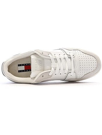 Sapatilhas Retro Tommy Hilfiger para Mulher em Branco e Bege