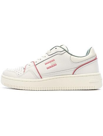 Sapatilhas Retro Tommy Hilfiger para Mulher em Branco e Rosa