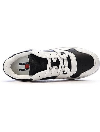 Sapatilhas retro tommy hilfiger tjm para homem brancas/pretas
