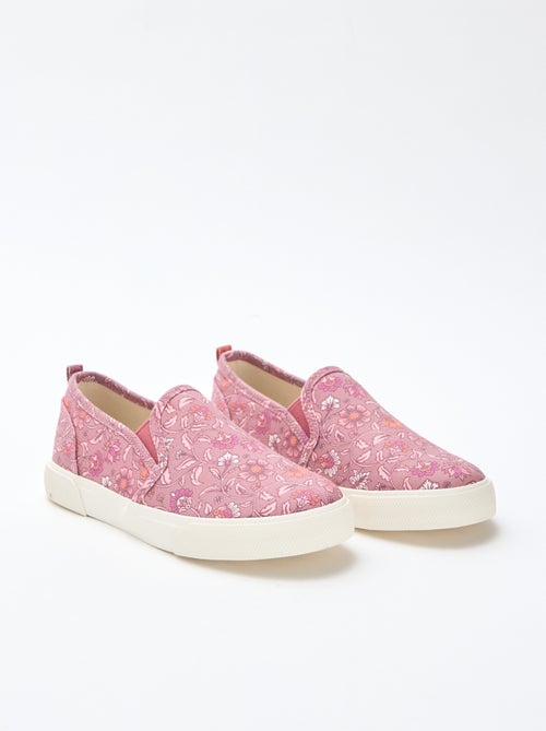 Sapatilhas slip-on com estampado liso - Kiabi