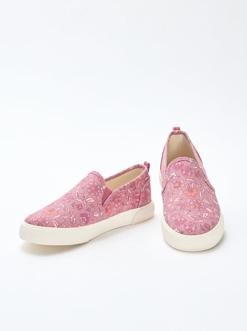 Sapatilhas slip-on com estampado liso - Kiabi