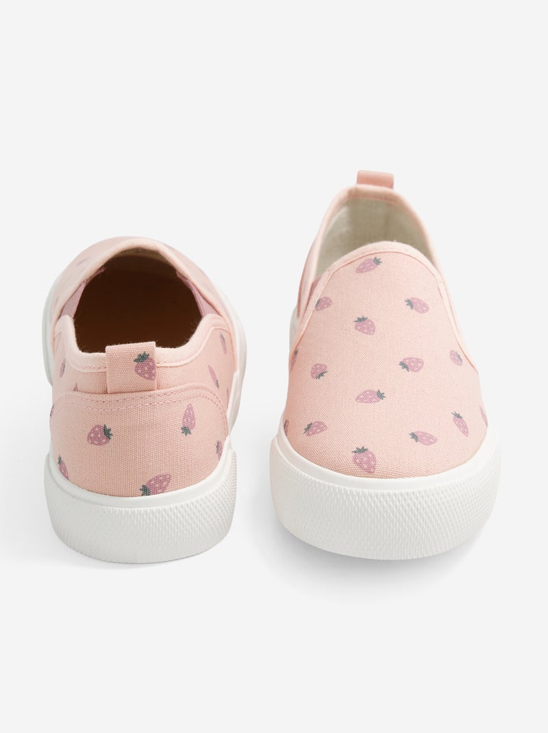 Sapatilhas slip-on com padrão Rosa - Kiabi