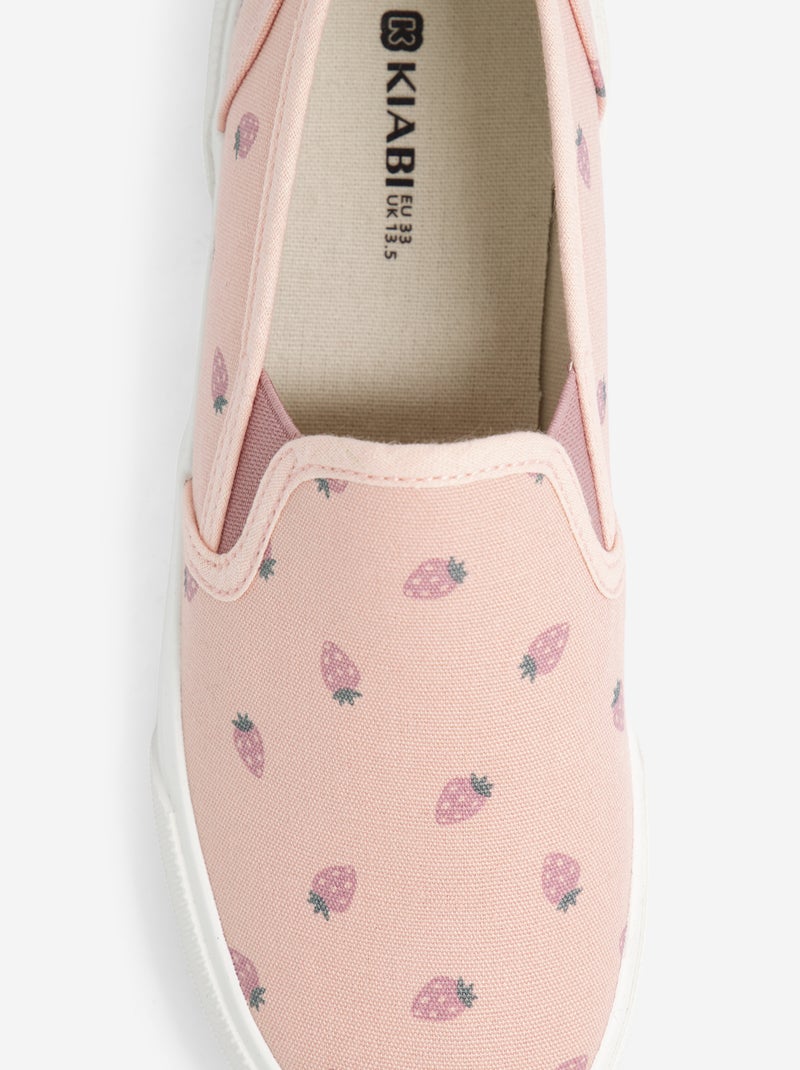 Sapatilhas slip-on com padrão Rosa - Kiabi