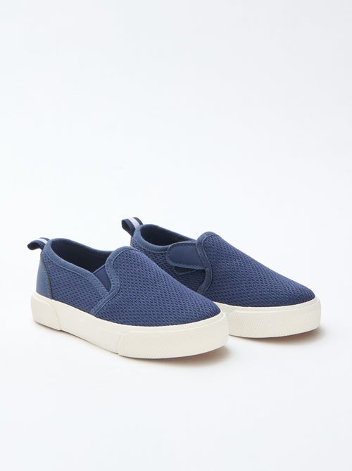 Sapatilhas slip-on em malha lisa - Kiabi
