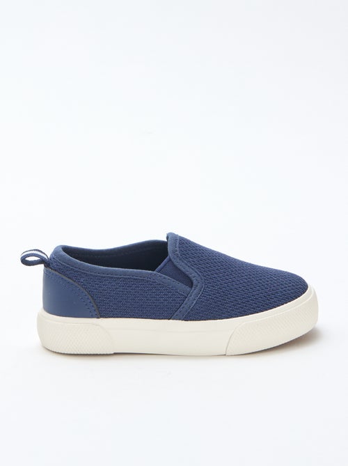 Sapatilhas slip-on em malha lisa - Kiabi