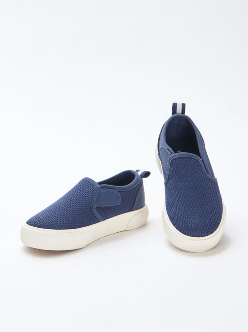Sapatilhas slip-on em malha lisa - Kiabi