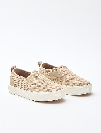 Sapatilhas slip-on em malha lisa