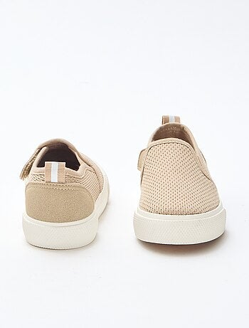 Sapatilhas slip-on em malha lisa