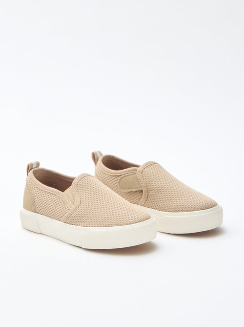 Sapatilhas slip-on em malha lisa - Kiabi