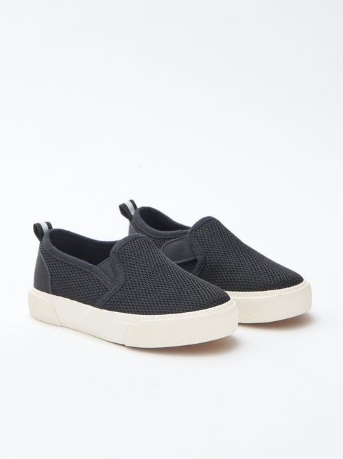 Sapatilhas slip-on em malha lisa - Kiabi