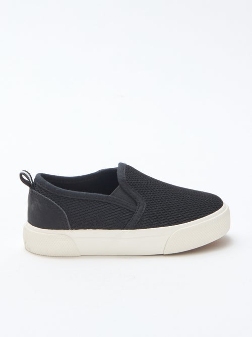Sapatilhas slip-on em malha lisa - Kiabi