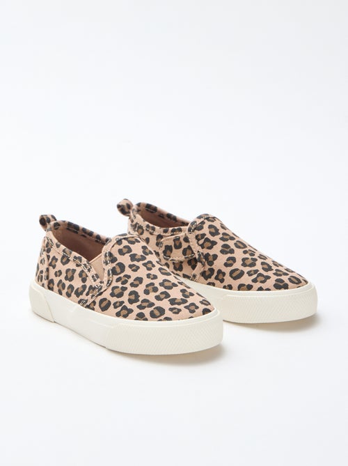 Sapatilhas slip-on leopardo - Kiabi