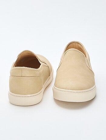 Sapatilhas slip-on tipo camurça